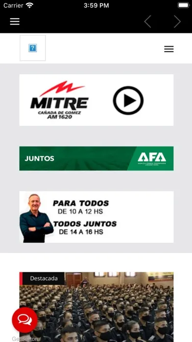 Capturas de pantalla de Radio Mitre Cañada de Gómez