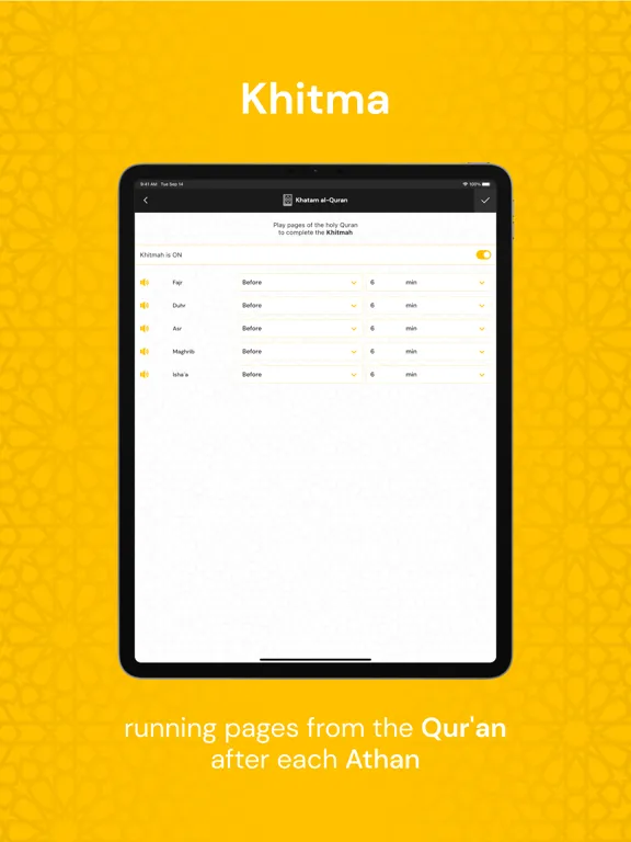تصاویر Smart Athan iPad 