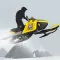 Snowmobile mountain trails hardcore racing