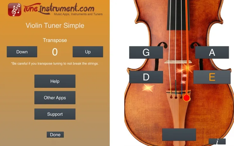 Violin Tuner Simple سکرین شاٹس