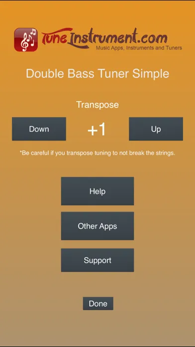 Tangkapan layar Double Bass Tuner Simple