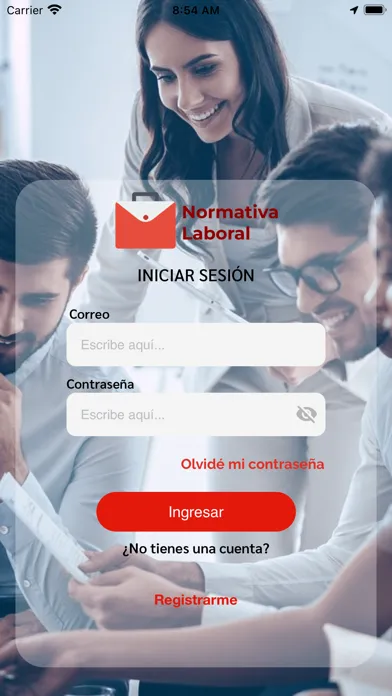 Tangkapan skrin Normativa Laboral