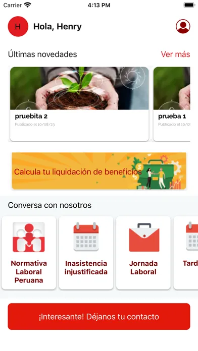 Tangkapan skrin Normativa Laboral