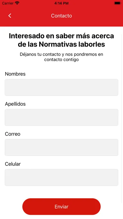 Tangkapan skrin Normativa Laboral