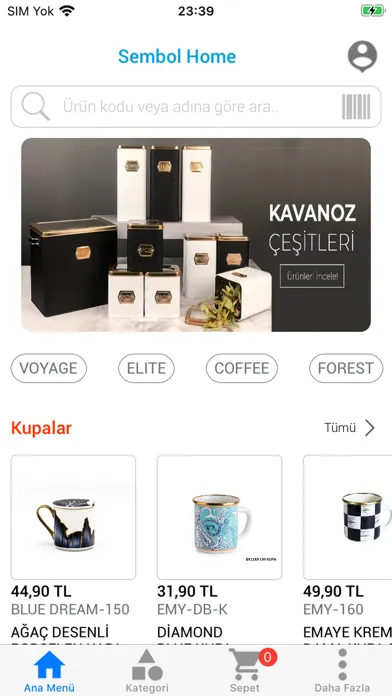 Sembol Home B2B Ekran Görüntüleri
