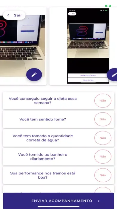 Capturas de tela do FitBooster