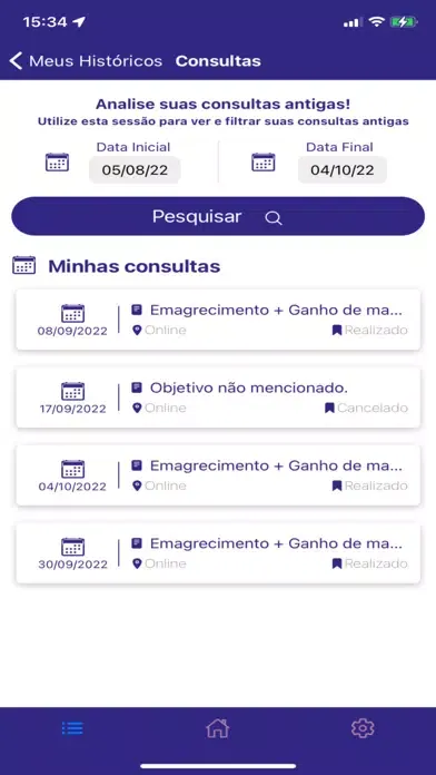 Capturas de tela do FitBooster