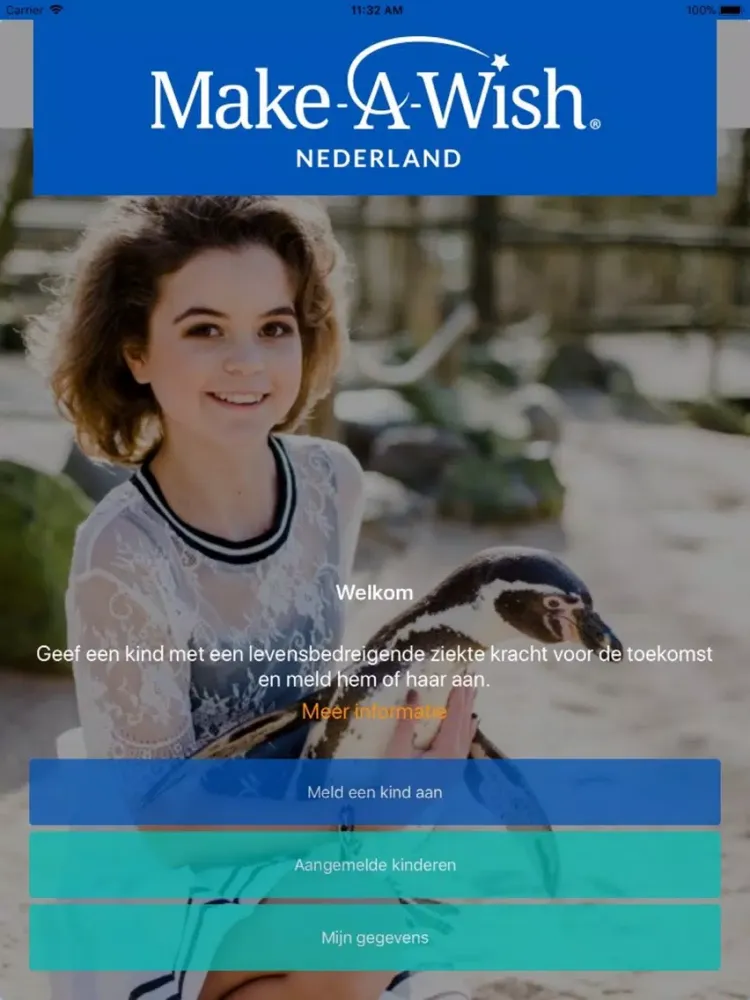 Capturas de pantalla de Make-A-Wish aanmeldapp iPad 