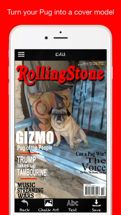 Pug Chalk Sticker Photo Editor स्क्रीनशॉट