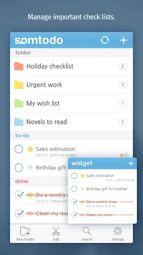 Скриншоты SomTodo - Task/To-do widget