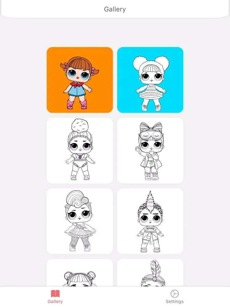 Captures d'écran de LOL Dolls - Coloring book iPad 