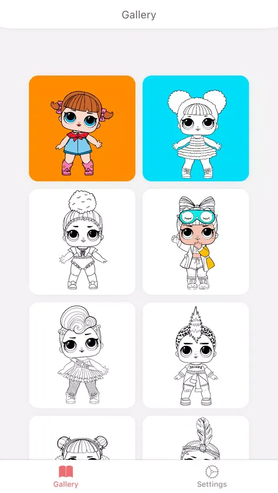 Captures d'écran de LOL Dolls - Coloring book