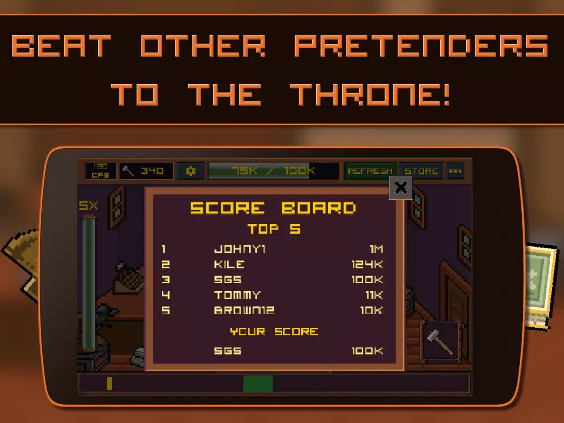 Capturas de pantalla de King of Smiths: Clicker game - 8-bit idle game about a blacksmith iPad 