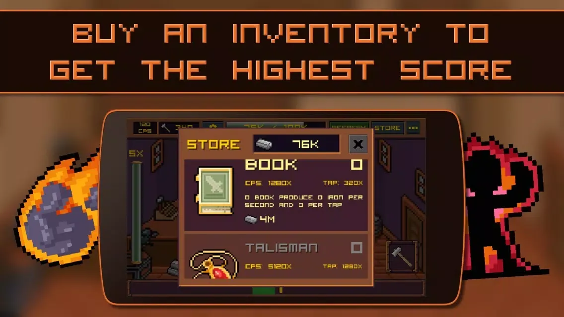 Capturas de pantalla de King of Smiths: Clicker game - 8-bit idle game about a blacksmith