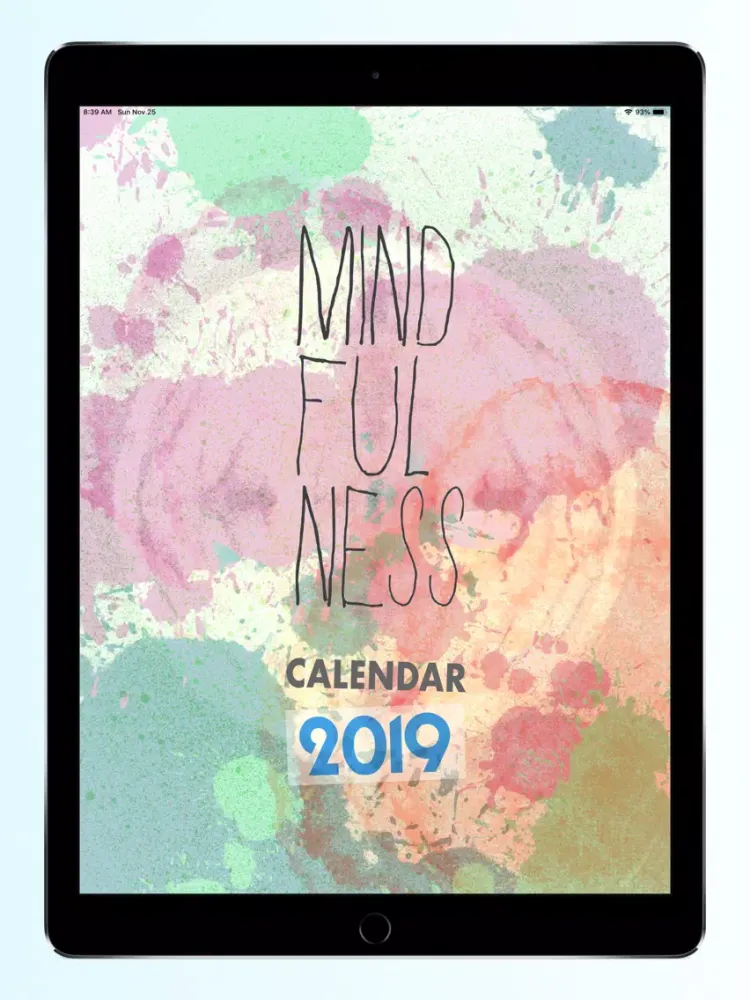 Mindfulness Calendar 2019 iPad 應用截圖