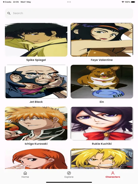 Tangkapan skrin Anime Wiki: Tracking the Anime iPad 