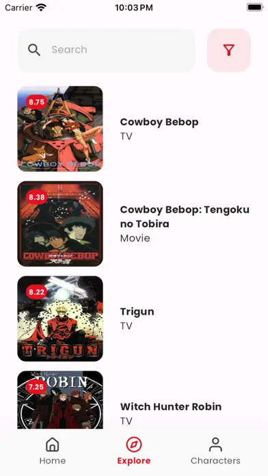 Tangkapan skrin Anime Wiki: Tracking the Anime