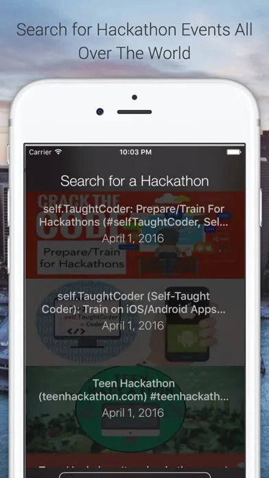 Hackathons - Search Local and Global Hackathons应用截图