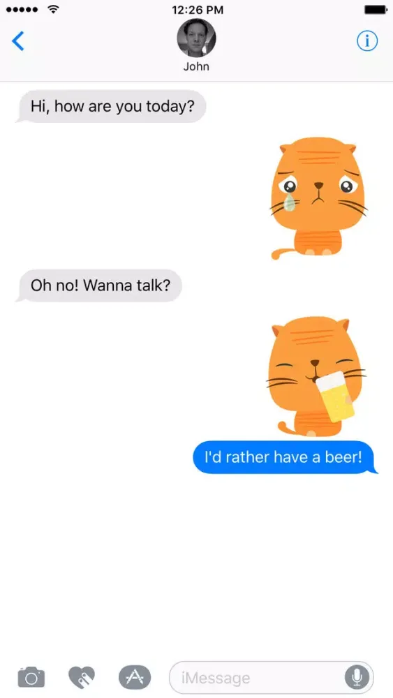 Ōji Momo Animated Cat Stickers Screenshots