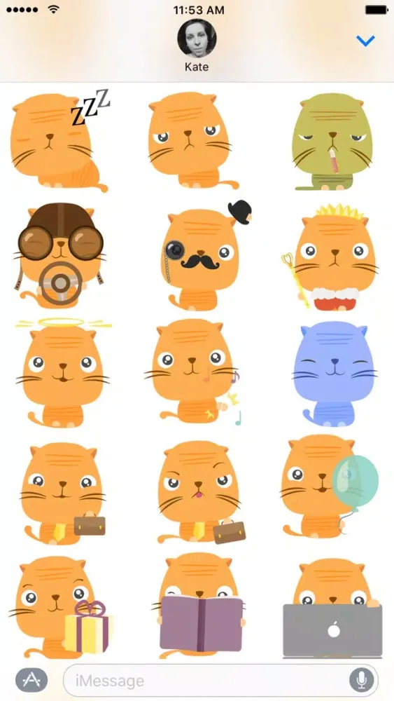 Ōji Momo Animated Cat Stickers Screenshots