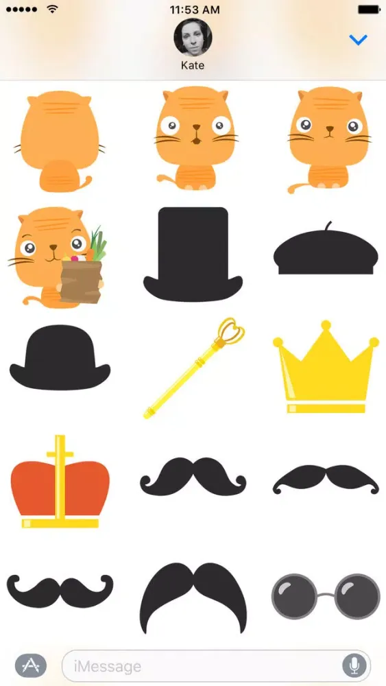 Ōji Momo Animated Cat Stickers Screenshots