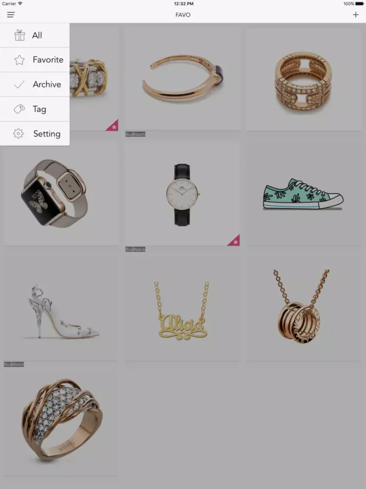 Favo - collect your favorite things iPad  سکرین شاٹس
