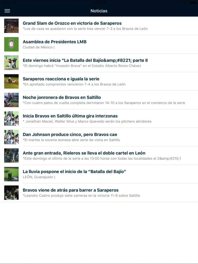 Скриншоты Bravos De León iPad 
