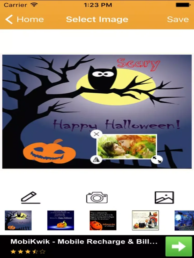 Halloween Greeting Card Wishes iPad 應用截圖