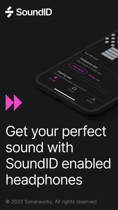 Ảnh chụp màn hình của SoundID for enabled headphones