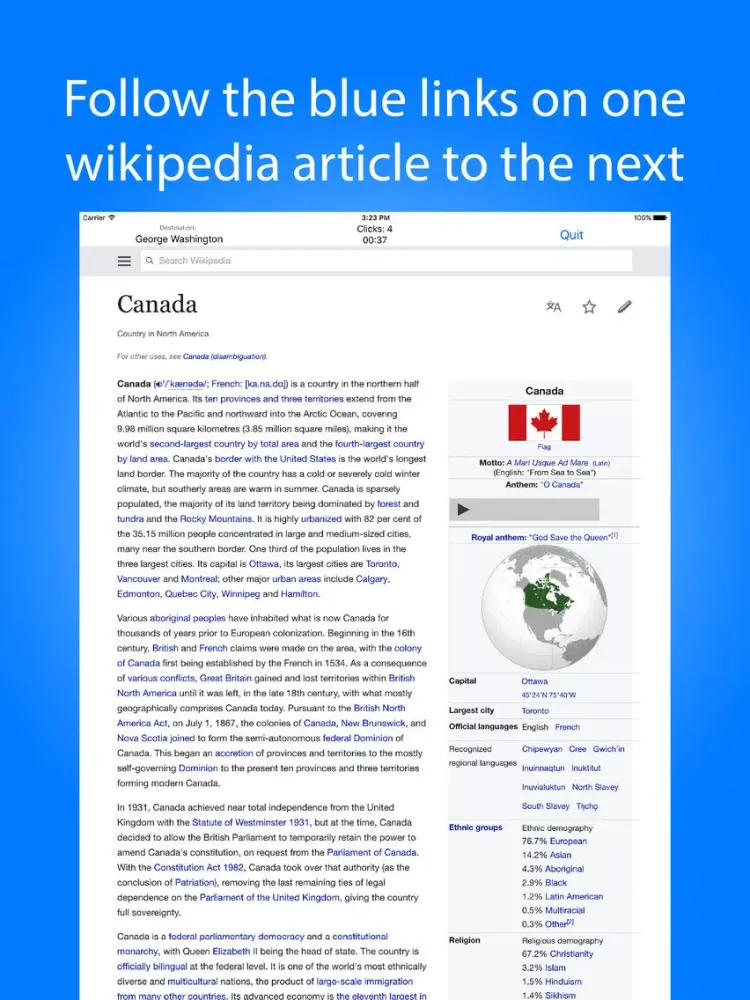 Clickipedia iPad 應用截圖