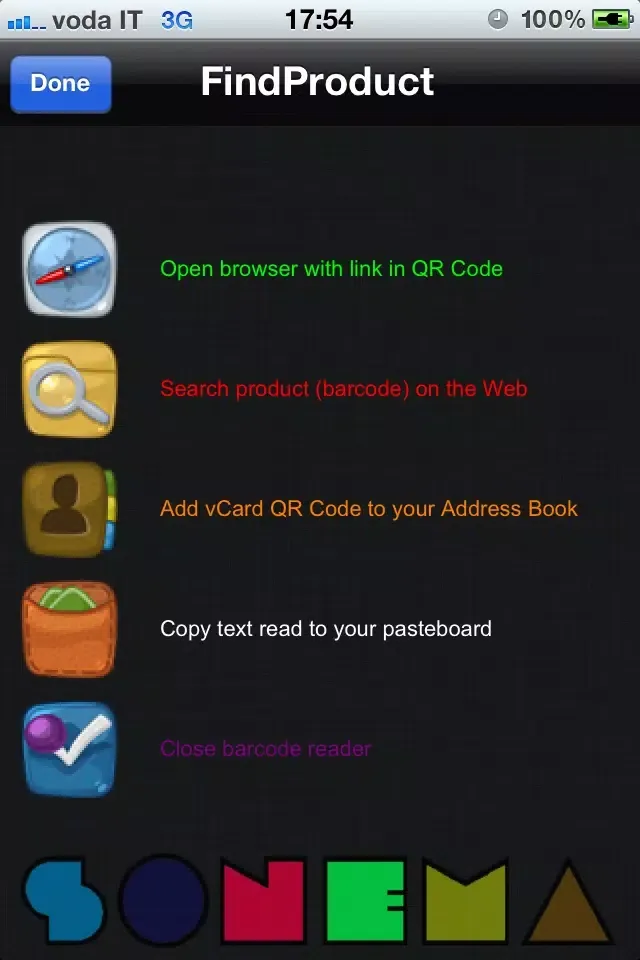 Ảnh chụp màn hình của FindProduct by Bar & QR Code add contact to address book