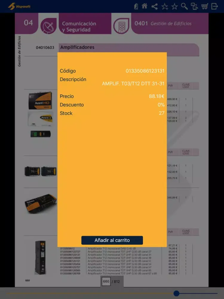 Catálogo productos Hispanofil iPad  Screenshots