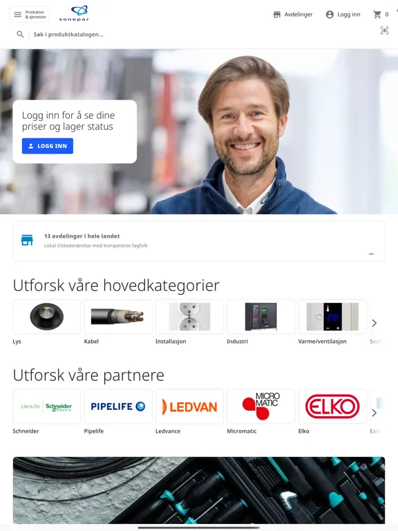 Ảnh chụp màn hình của Sonepar Norge iPad 