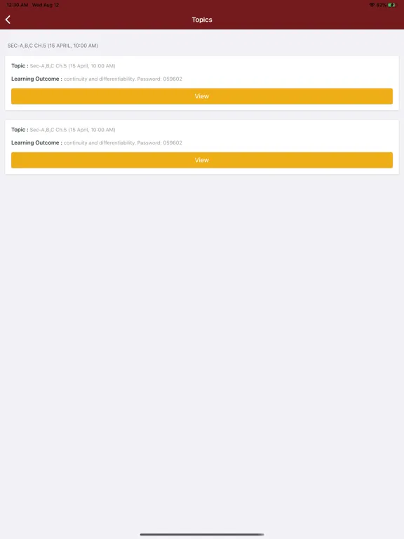 Screenshot di Rawal Educational Society iPad 