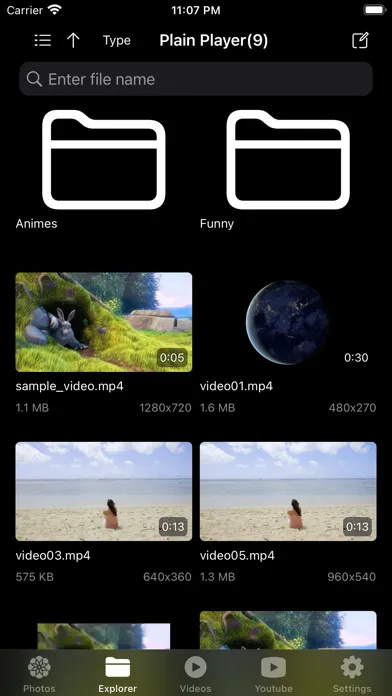 Screenshot di Plain Player