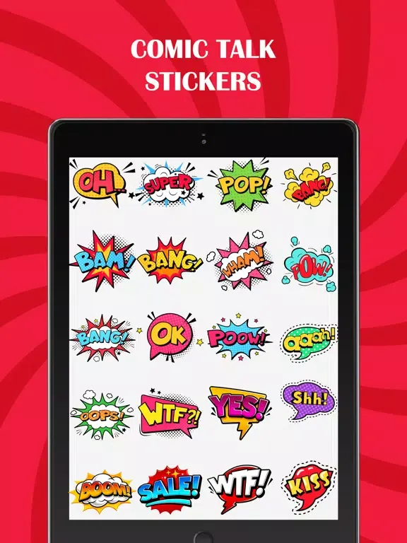 Captures d'écran de Comic Talk Stickers! iPad 