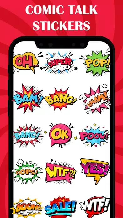 Captures d'écran de Comic Talk Stickers!