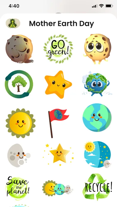 ภาพหน้าจอของ Mother Earth Day Stickers