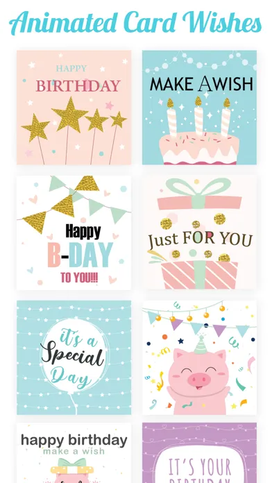 Animated Birthday Card Wishes Screenshots
