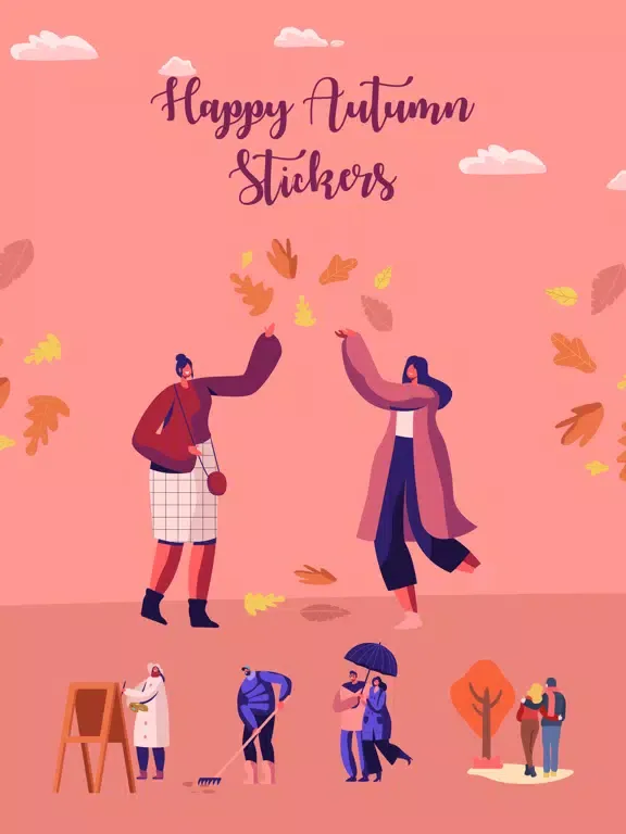 Ảnh chụp màn hình của Happy Autumn Stickers iPad 