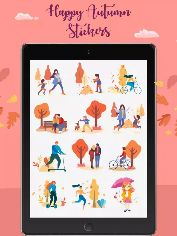 Ảnh chụp màn hình của Happy Autumn Stickers iPad 