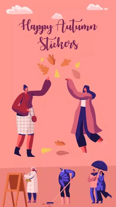 Ảnh chụp màn hình của Happy Autumn Stickers