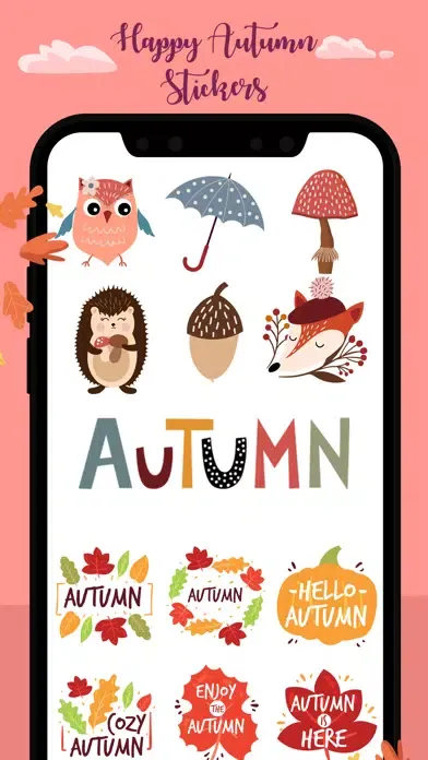 Ảnh chụp màn hình của Happy Autumn Stickers