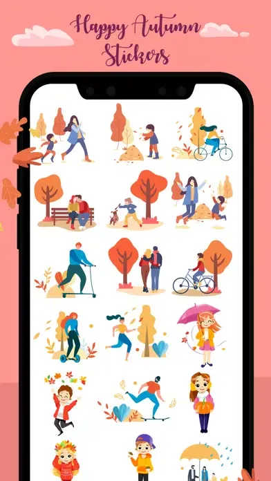Ảnh chụp màn hình của Happy Autumn Stickers