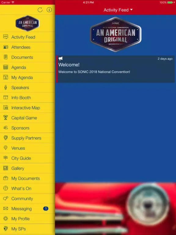 Screenshot di 2018 SONIC National Convention iPad 