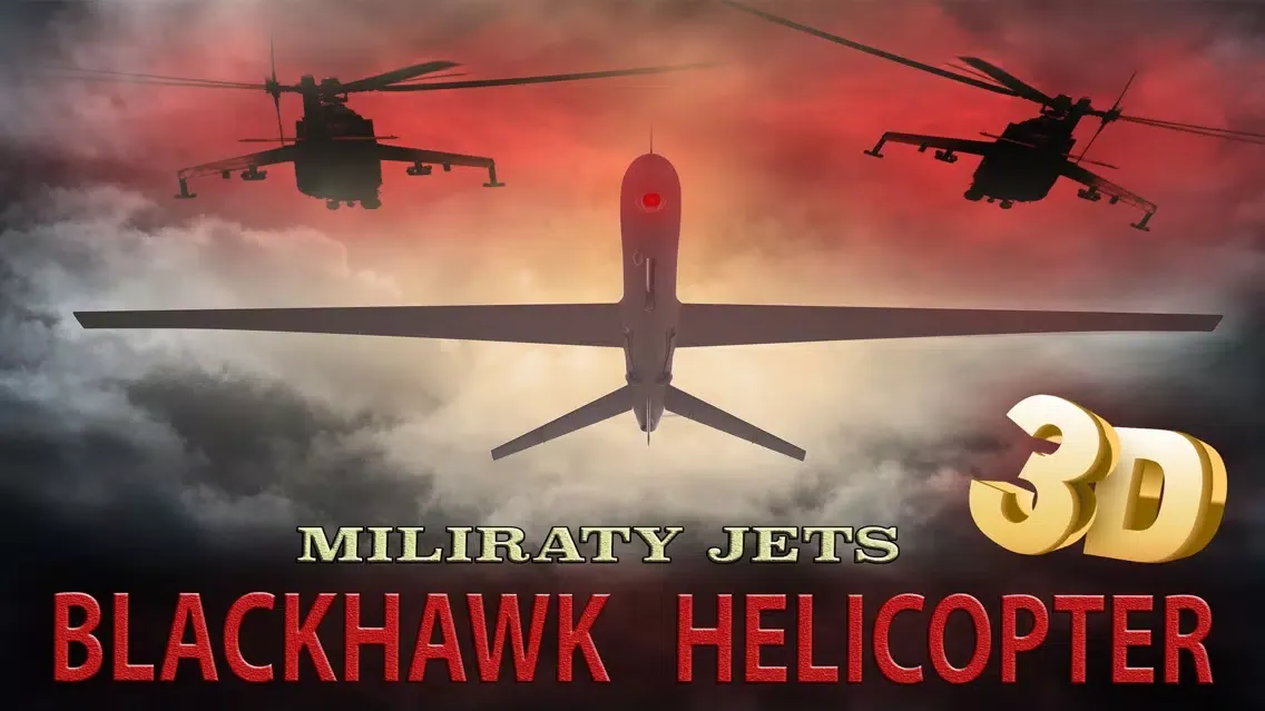 Capturas de tela do Military Jets Balckhawk Helicopter 3D - flying armor metal storm chopper