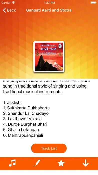 Tangkapan skrin Ganpati Stuti and Stotra