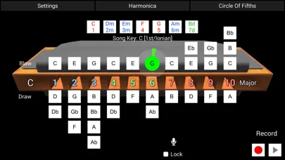 Zrzuty ekranu HarpNinja Diatonic Harmonica