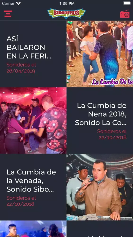 Ảnh chụp màn hình của Sonideros Net