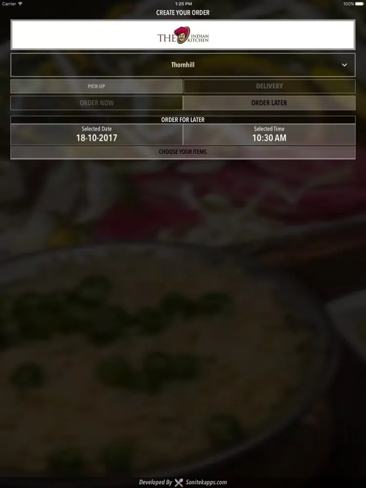 Ảnh chụp màn hình của The Indian Kitchen iPad 
